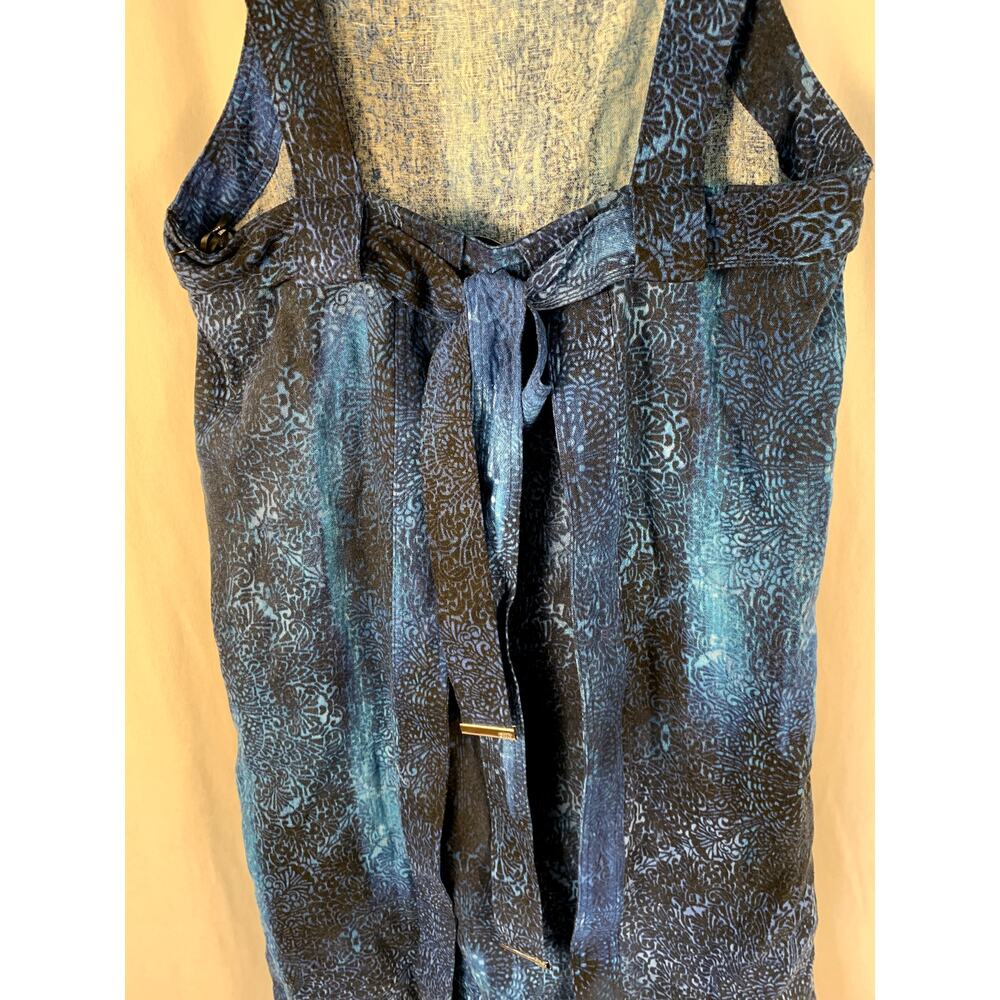 DKNY Petite Faded-Print Square-Neck Mini Shift Dress Indigo Blue – Size 6P – NWT - Picture 3 of 6